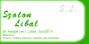szolon libal business card
